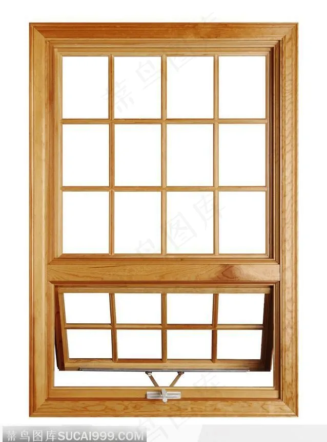 木质格子窗框