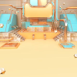 立体C4D场景电商首页主图直通车促销banner海报背景PSD素材