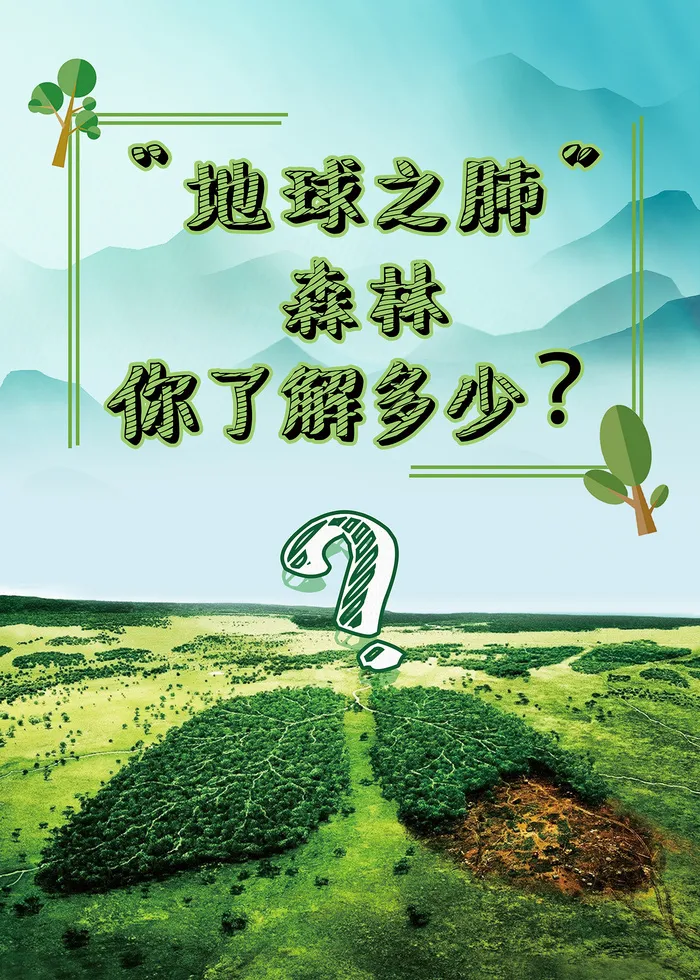 地球之肺森林知多少海报psd模版下载
