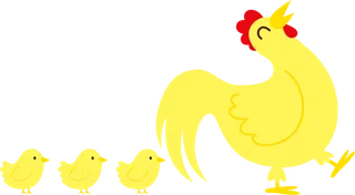 公鸡卡通简笔现代农业