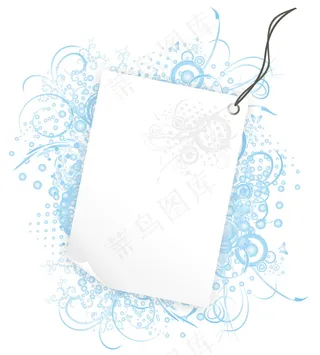 蓝色淡雅便签背景图片