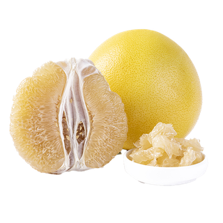 2白心蜜柚 (3)水果超市商品白底图免抠实物摄影png格式图片透明底