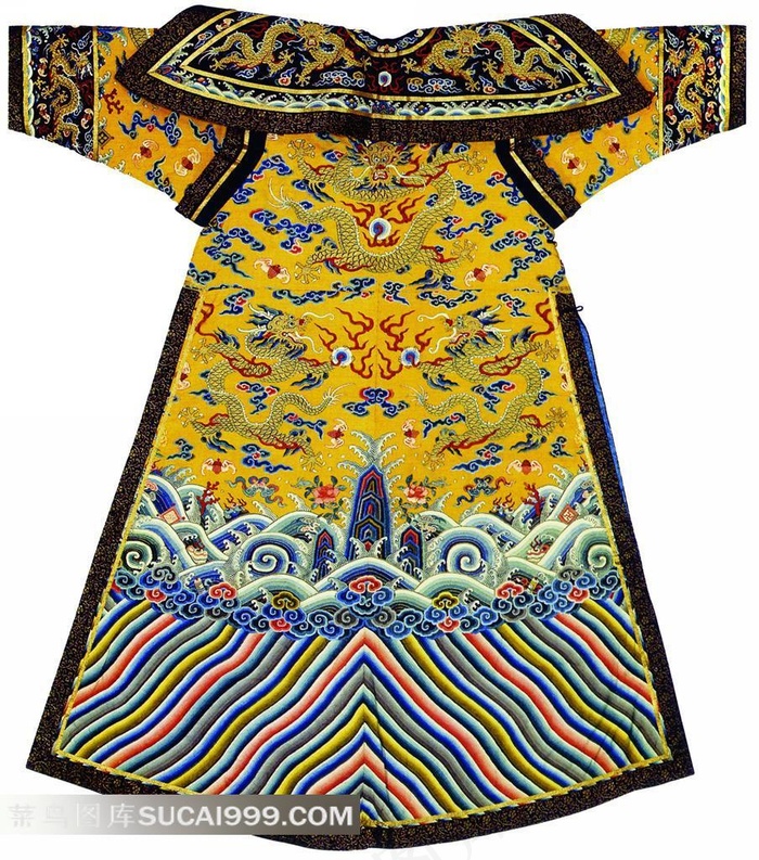 精美的吉祥龙纹图案传统服饰