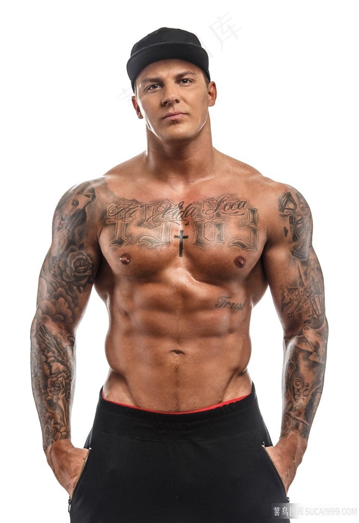 肌肉猛男摄影图片