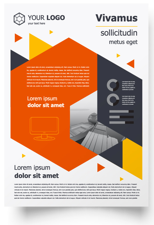 包装宣传册设计模板传单页抽象商务宣传册A4模板创意封面趋势宣传