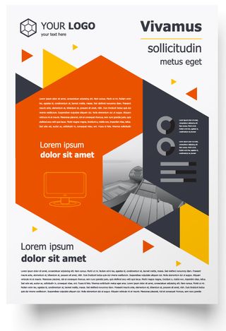 包装宣传册设计模板传单页抽象商务宣传册A4模板创意封面趋势宣传