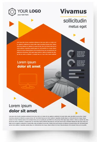 包装宣传册设计模板传单页抽象商务宣传册A4模板创意封面趋势宣传