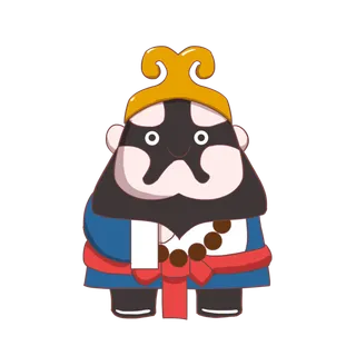 卡通京剧戏剧人物脸谱插画PNG图片 国潮中国风Q版戏剧人物PS素材