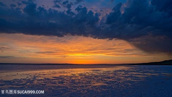 黄昏海景风景画壁纸