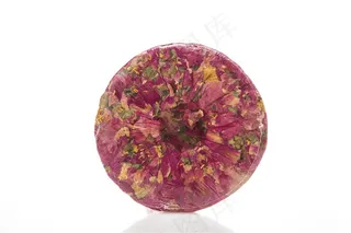 牡丹花茶饼摄影图