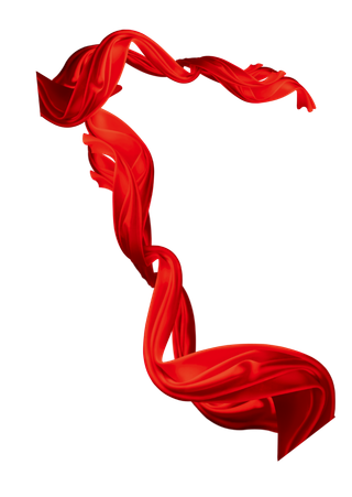 红色飘带免扣素材