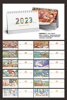 2023年日历新年台历模板新年日历兔年日历台历240×140mm-14 2023年日历新年台历模板新年日历兔年日历台历240×140mm-14