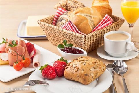 一顿可口的早餐高清图片