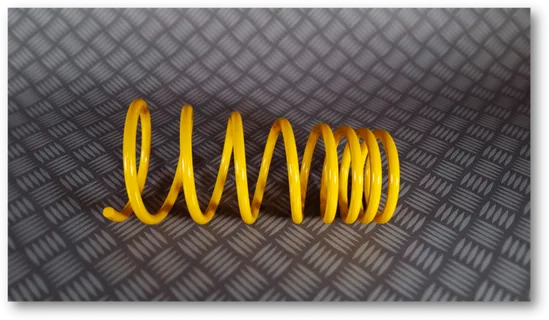 黄色弹簧金属素材