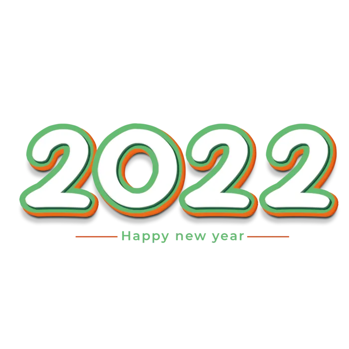 2022新年艺术创意字体虎年3D立体标题数字文字png免抠字素材