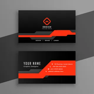 红黑商务名片