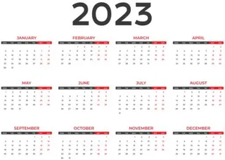 2023 年日历 PNG免抠