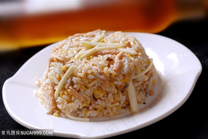 中华美食炒饭扬州炒饭实拍摄影图中华美食