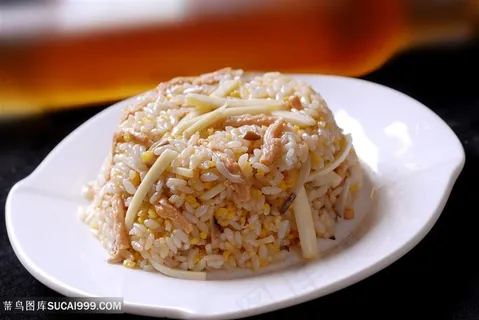 中华美食炒饭扬州炒饭实拍摄影图中华美食