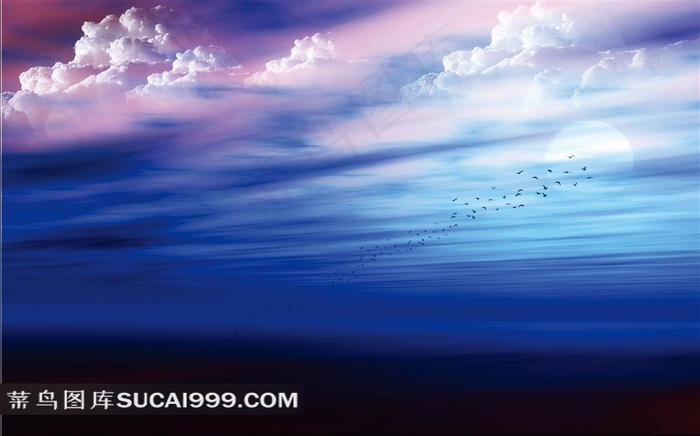 傍晚彩霞风景高清摄影图片