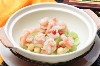 芥兰干贝焖虾花 (3)