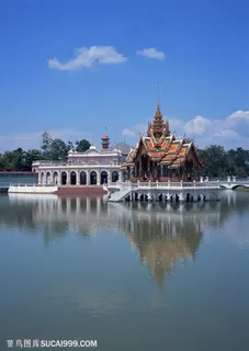 世界风情-泰国传统建筑湖岸边的房子 世界风情-泰国传统建筑湖岸边的房子