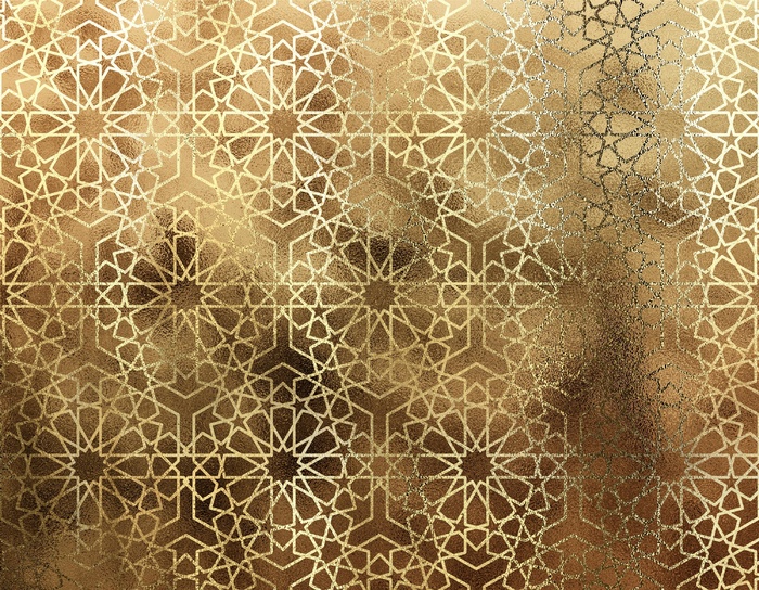 欧式花纹底纹设计背景黑色金色