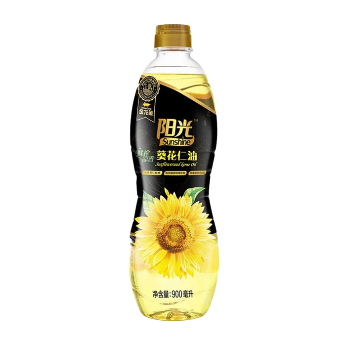 金龙鱼葵花油900毫升超市商品白底图免抠实物摄影png格式图片透明底