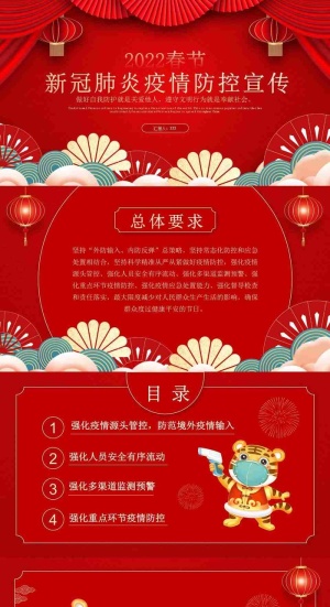 2022春节新冠肺炎疫情防控宣传预览图