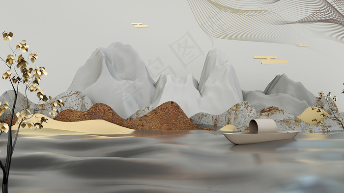 C4D电商场景模型渲染背景
