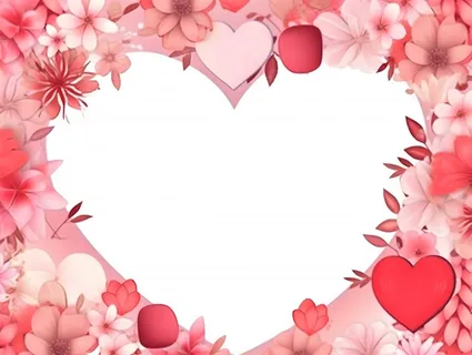 爱心边框粉色素材背景 爱心边框粉色素材背景