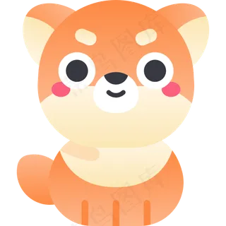 卡通小狗元素图标免扣