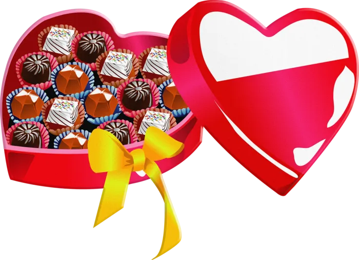 爱心盒装巧克力