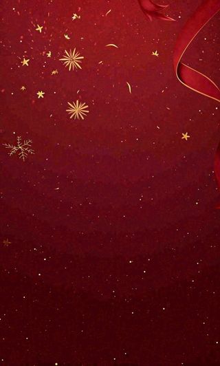 红色喜庆烟花丝带，圣诞新年节日背景