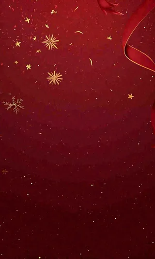 红色喜庆烟花丝带，圣诞新年节日背景