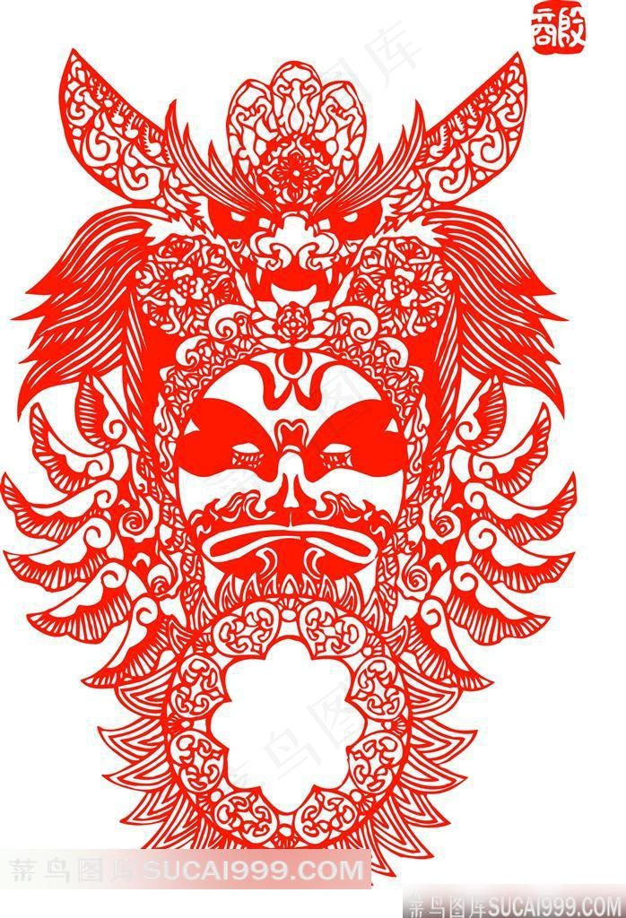 中国剪纸京剧脸谱吕岳