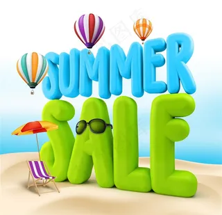 创意夏季促销艺术字图片