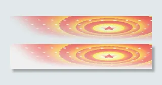 党建素材顶部装饰免扣