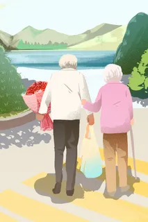 卡通温馨浪漫2月14七夕520情侣拥抱情人节主题插画海报PSD素材