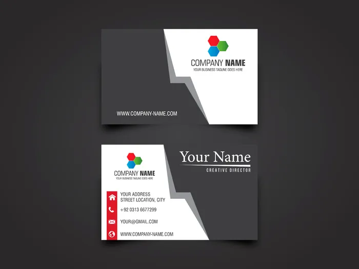 简洁商务名片eps,ai矢量模版下载