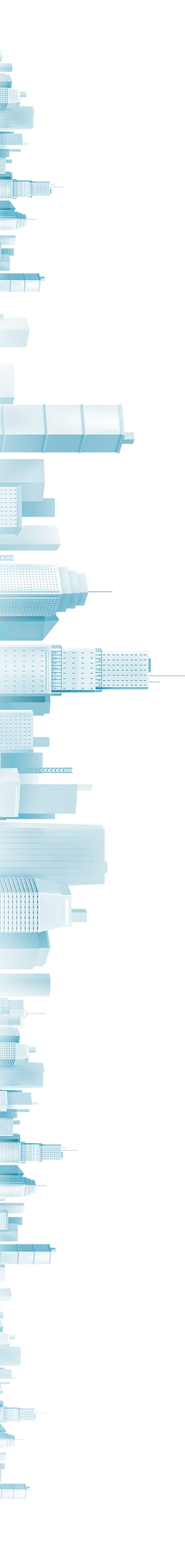 蓝色侧面建筑素材免扣