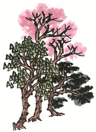 树国画欣赏jpg素材
