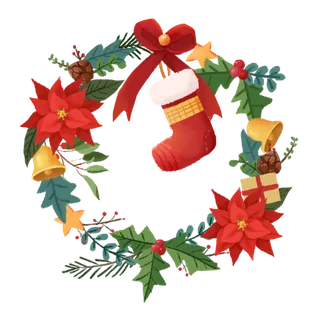 圣诞节平安夜冬季双旦设计圣诞装饰海报元素