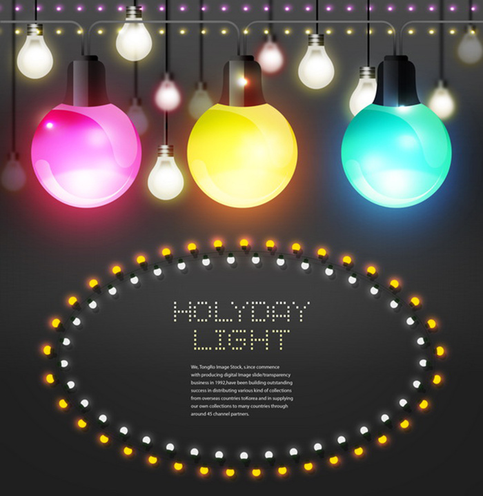 鲜明线光灯泡图片