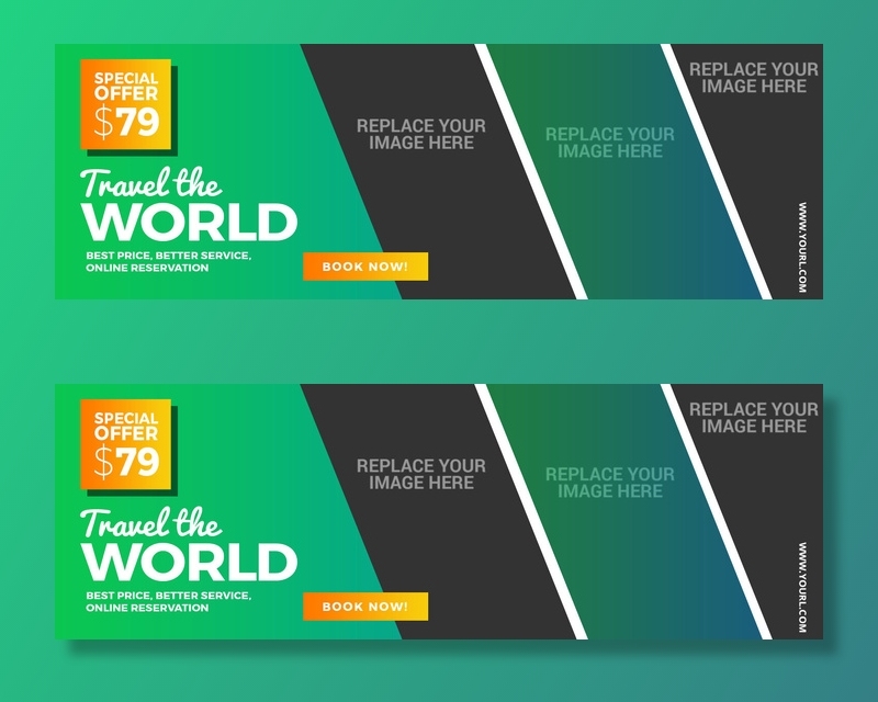 设计广告销售旅游横幅素材