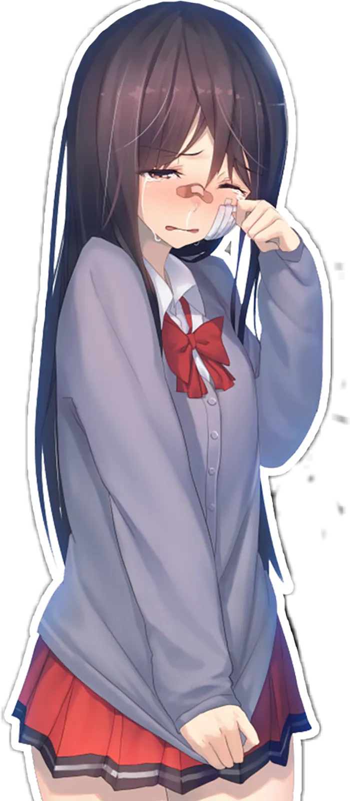 哭泣女孩素材人物卡通