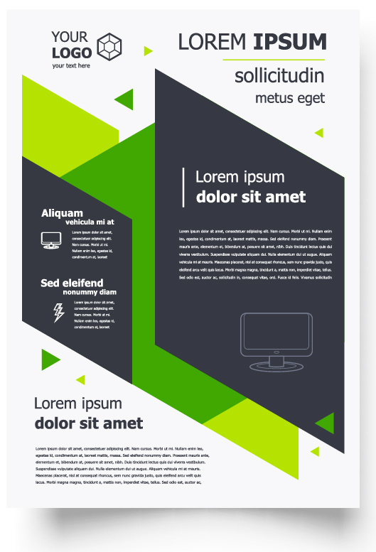 包装宣传册设计模板传单页抽象商务宣传册A4模板创意封面趋势宣传