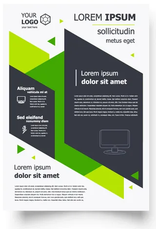 包装宣传册设计模板传单页抽象商务宣传册A4模板创意封面趋势宣传