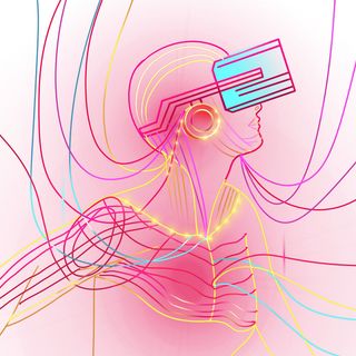 科技人工智能虚拟现实VR元宇宙海报模板PSD分层设计素材