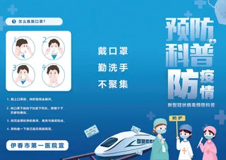 德尔塔病毒 疫情防控新冠肺炎疫苗健康海报x展板架psd设计cdr素材